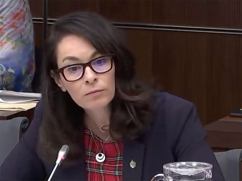 MP Heather McPherson poses a question.