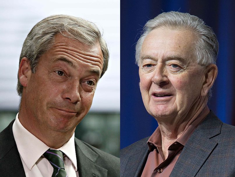 Two photos. A 60-year-old light-skinned man with greying hair and wearing a suit and tie is on the left. An 82-year-old man wearing a greyish jacket and rust-coloured shirt is on the right.