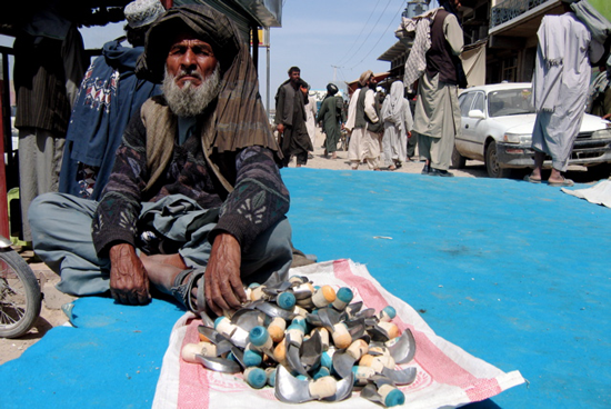 Vendor at poppy market