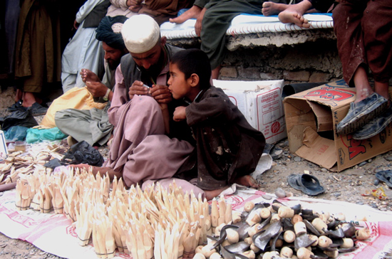 Vendor at poppy market - 2