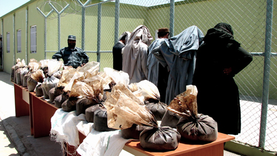 Arrested opium smugglers